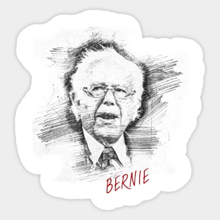 Bernie Sanders Sketch Drawing Sticker